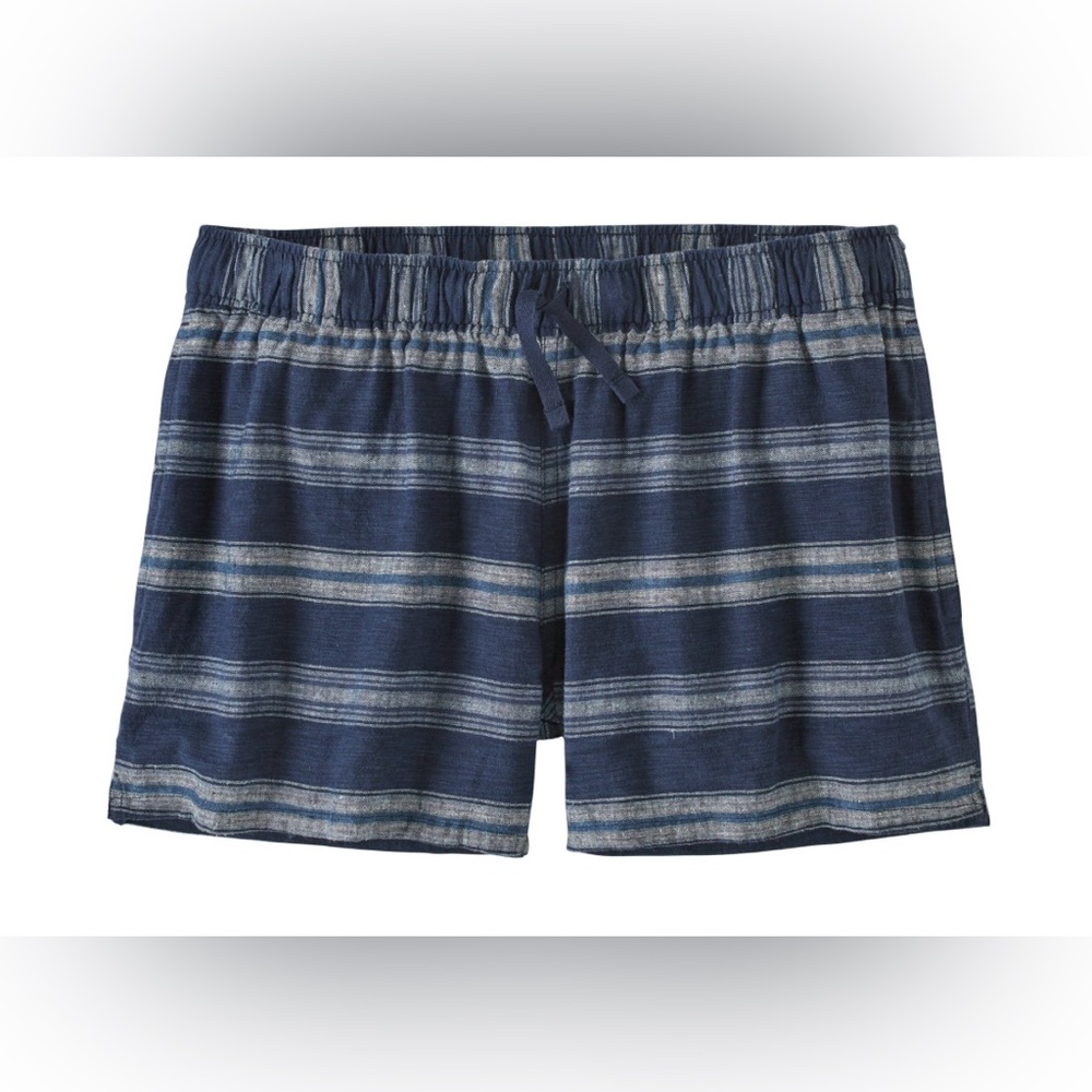 Patagonia Island Hemp Baggies Navy Striped Shorts
